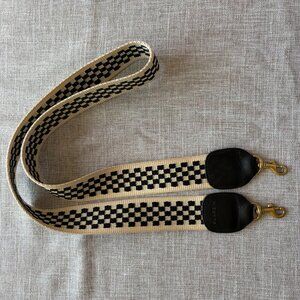 Clare V. Crossbody Strap Black/Cream Checker with Tabs  Used